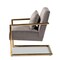 Baxton Studio Mira Grey Velvet Upholstered Gold Finished Metal Lounge Chair 160-9927 - alternate 6